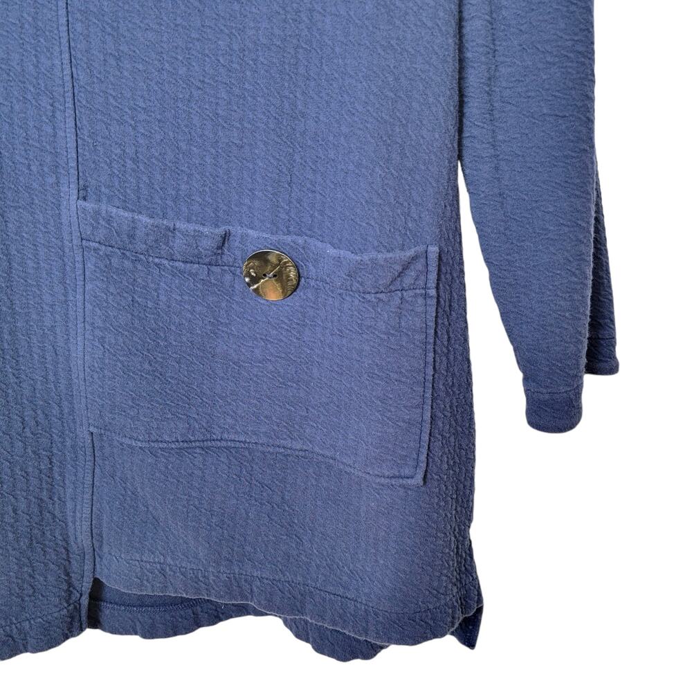 Soft Surroundings Easy Fit Skylar Cowl Neck Navy Blue Cotton Tunic - Size M - Picture 4 of 6